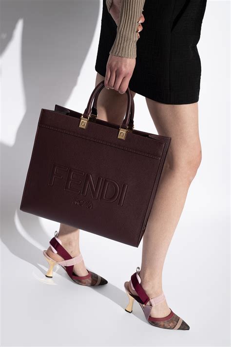 shopper fendi marrone|fendi sunshine medium bag.